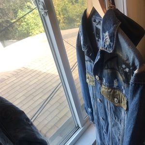 Orginal denade hand-painted denim jacket